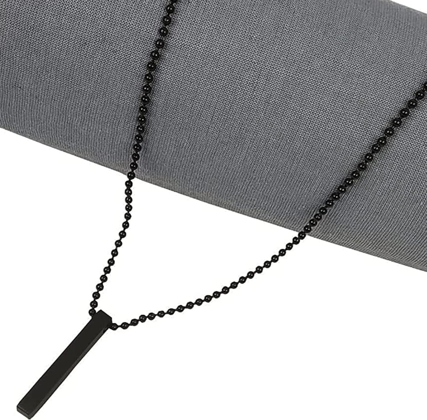 Black Bar Pendant Chain