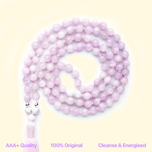 Kunzite Crystal Chanting Mala