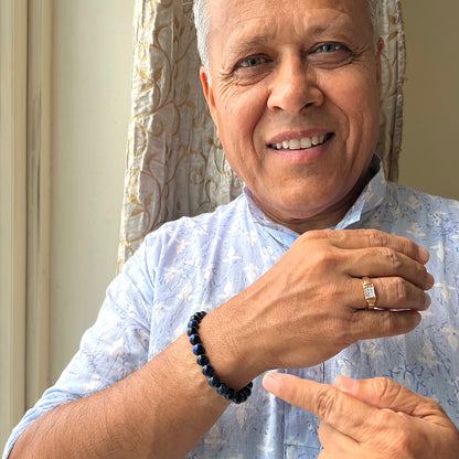 Real Blue Tigers / Hawks Eye Crystal Bracelet