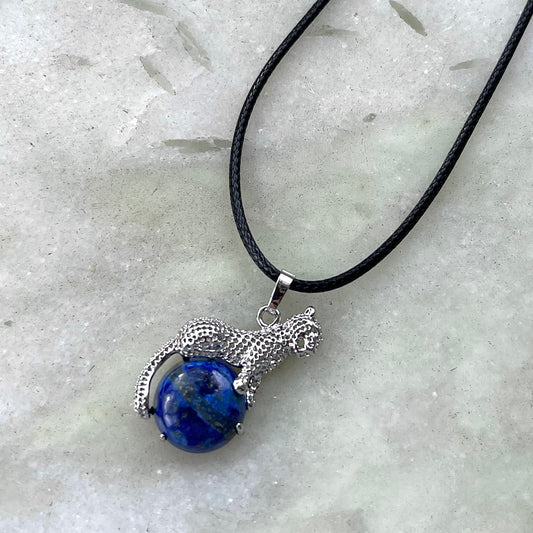 Puma Blue Lapis Crystal Pendant Chain