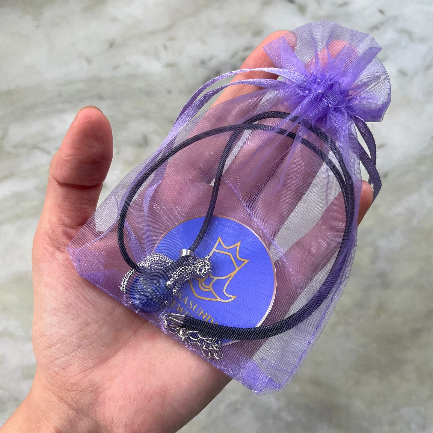 Puma Blue Lapis Crystal Pendant Chain