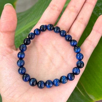 Real Blue Tigers / Hawks Eye Crystal Bracelet