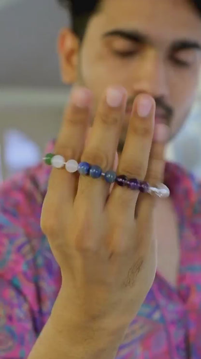 7 Seven Chakra Crystal Beaded Bracelet