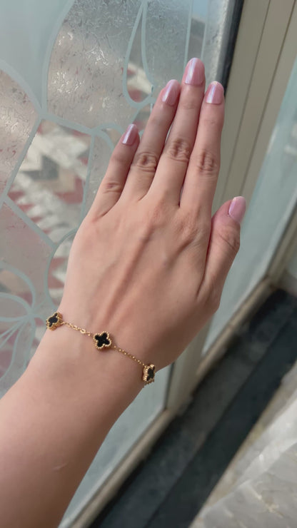 Van Cleef Clover Reversible Bracelet