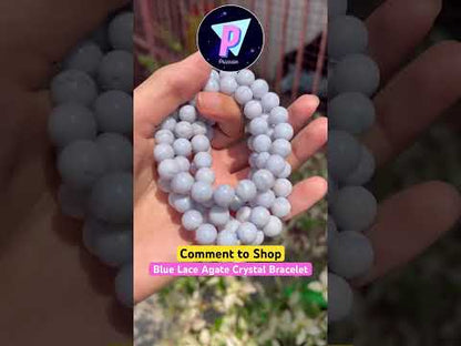 Blue Lace Agate Crystal Bracelet