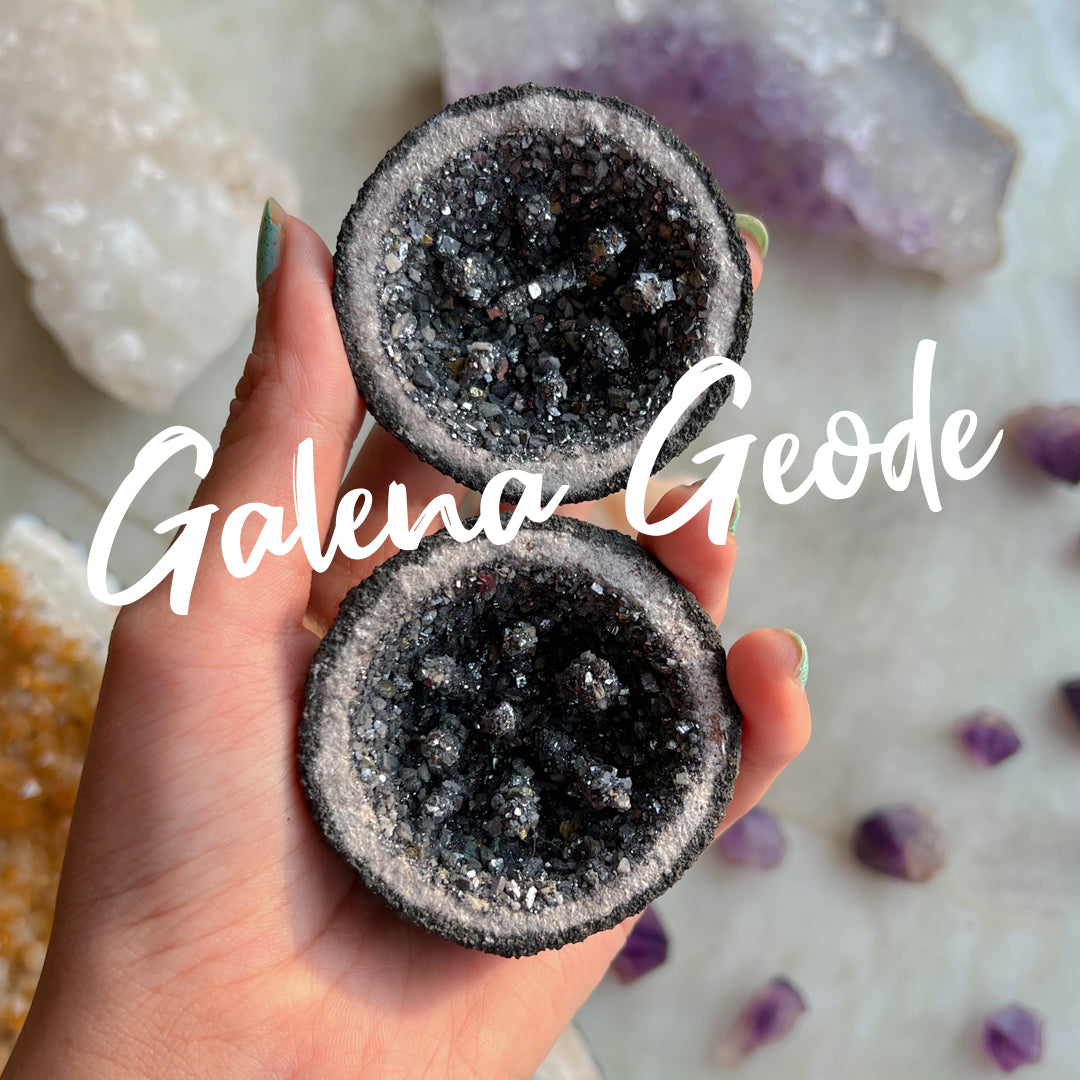 Galena Geode Crystal Raw & Natural Lead Glance Stone