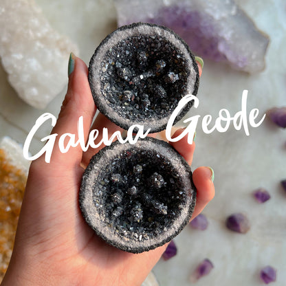 Galena Geode Crystal Raw & Natural Lead Glance Stone