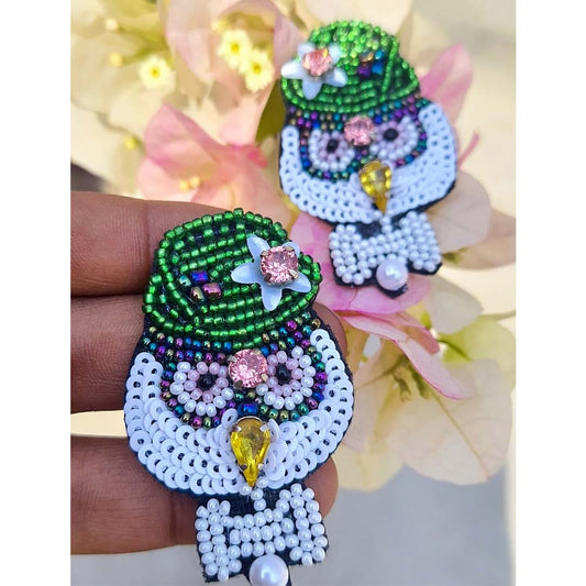 Owl Animal Beaded Jewellery Earrings