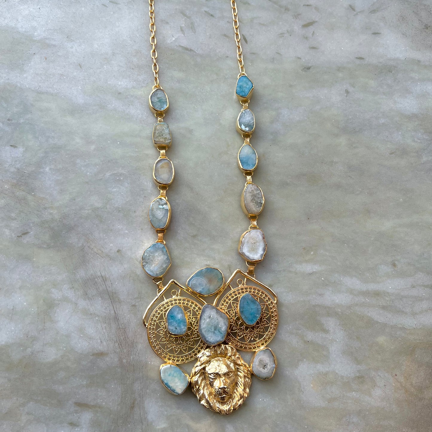 Czar Gold Plated Statement Necklace