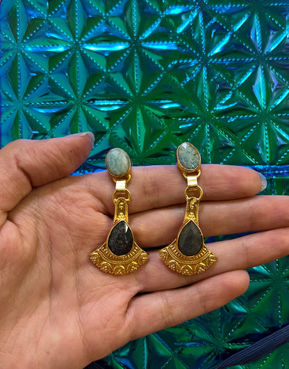 Crystal Dupe Drop Gold Plated Earrings