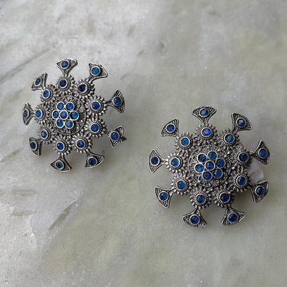 Neela Chakra Oversized Stud Earrings