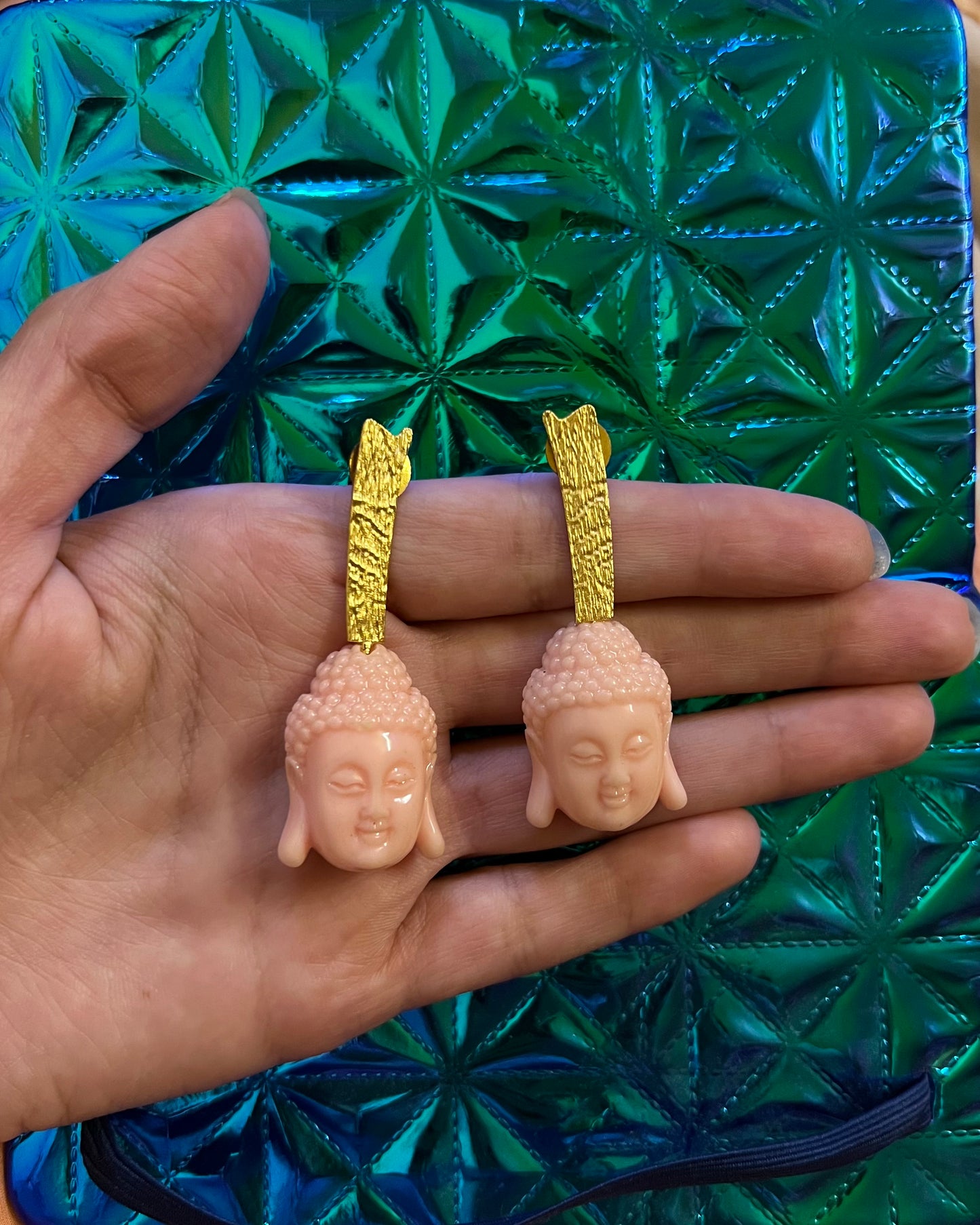 Buddha Gold Plated Earrings