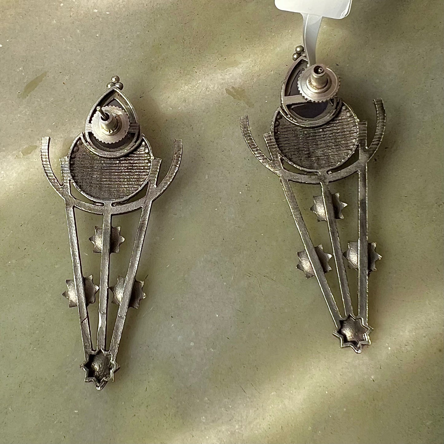 Lunar Clips Large Stud Earrings Purple