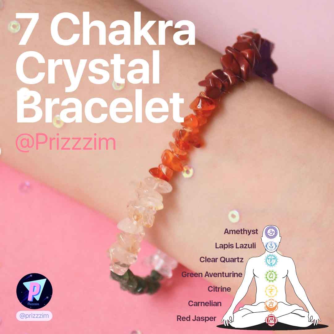7 Seven Chakra Crystal Chip Bracelet