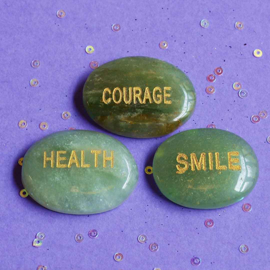 Jade Crystal Set of 3 Affirmation Stones