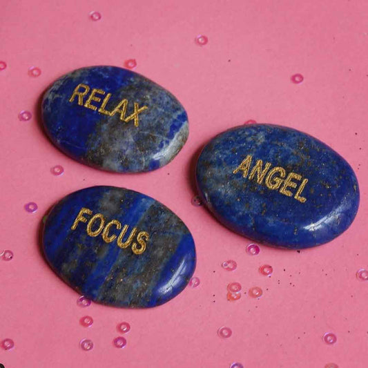 Lapis Crystal Set of 3 Affirmation Stones