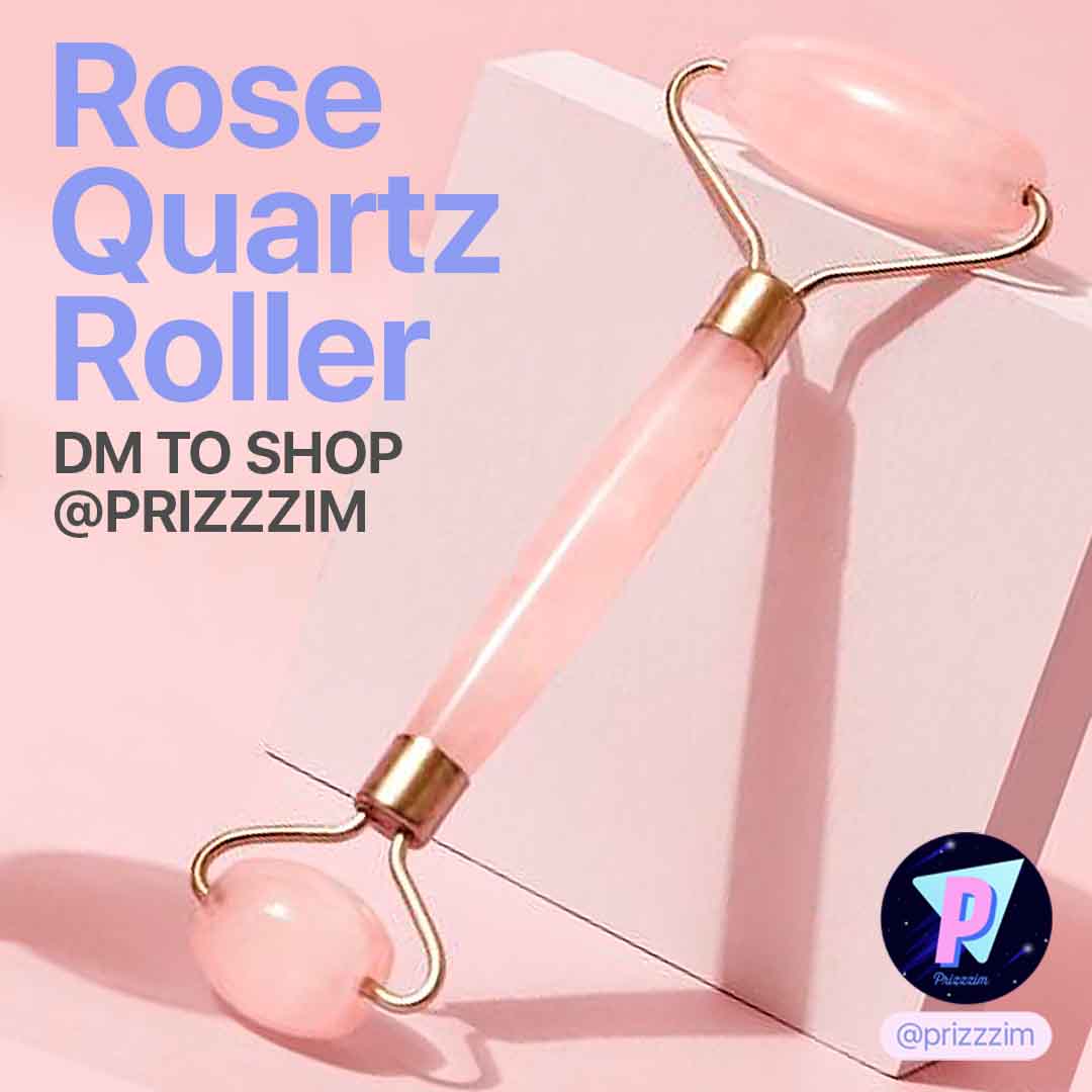 Rose Quartz Crystal Roller for Facial Massage